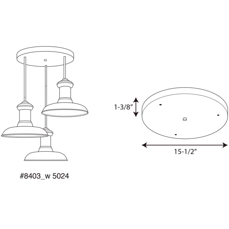 Progress Lighting P8403-20 Canopy, Antique Bronze