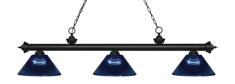 Z-Lite 200-3MB-ARDB Three Light Billiard, Matte Black