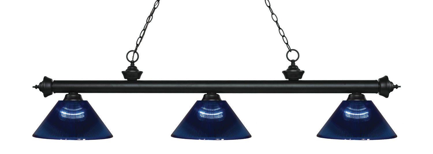 Z-Lite 200-3MB-ARDB Three Light Billiard, Matte Black
