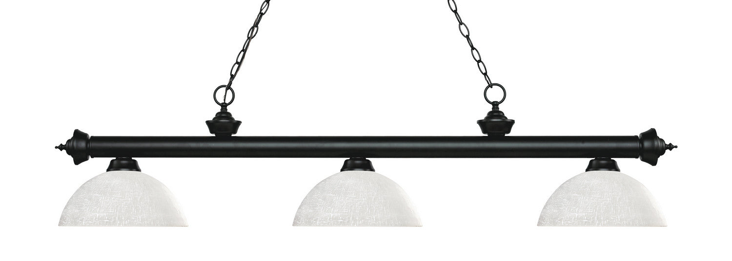 Z-Lite 200-3MB-DWL14 Three Light Billiard, Matte Black