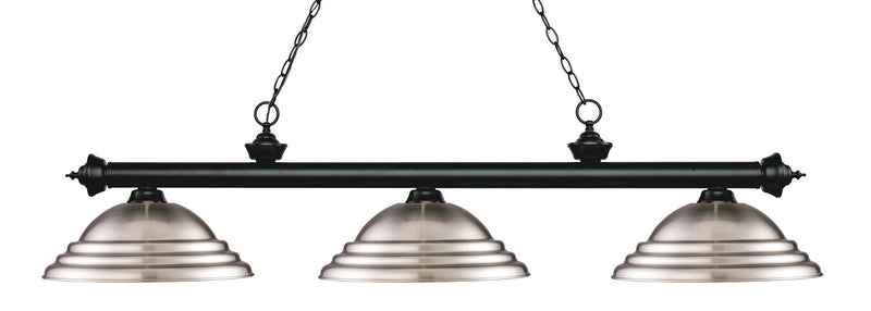 Z-Lite 200-3MB-SBN Three Light Billiard, Matte Black
