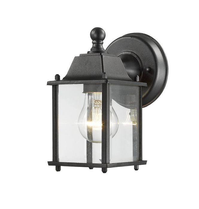 Z-Lite 551BK One Light Outdoor Wall Light, Black