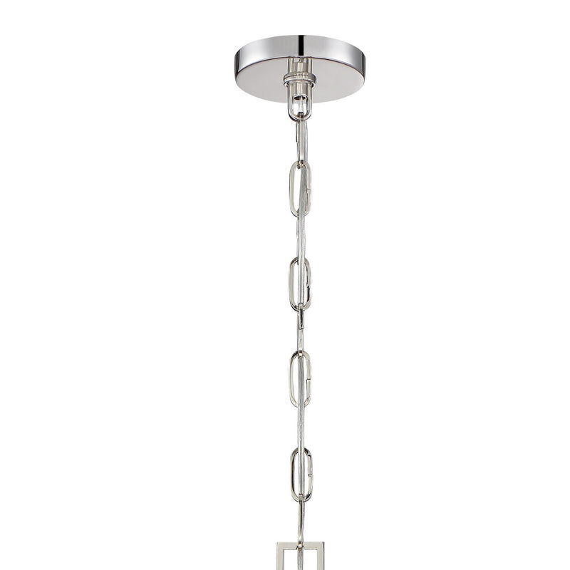 Crystorama 2254-PN Four Light Mini Chandelier, Polished Nickel