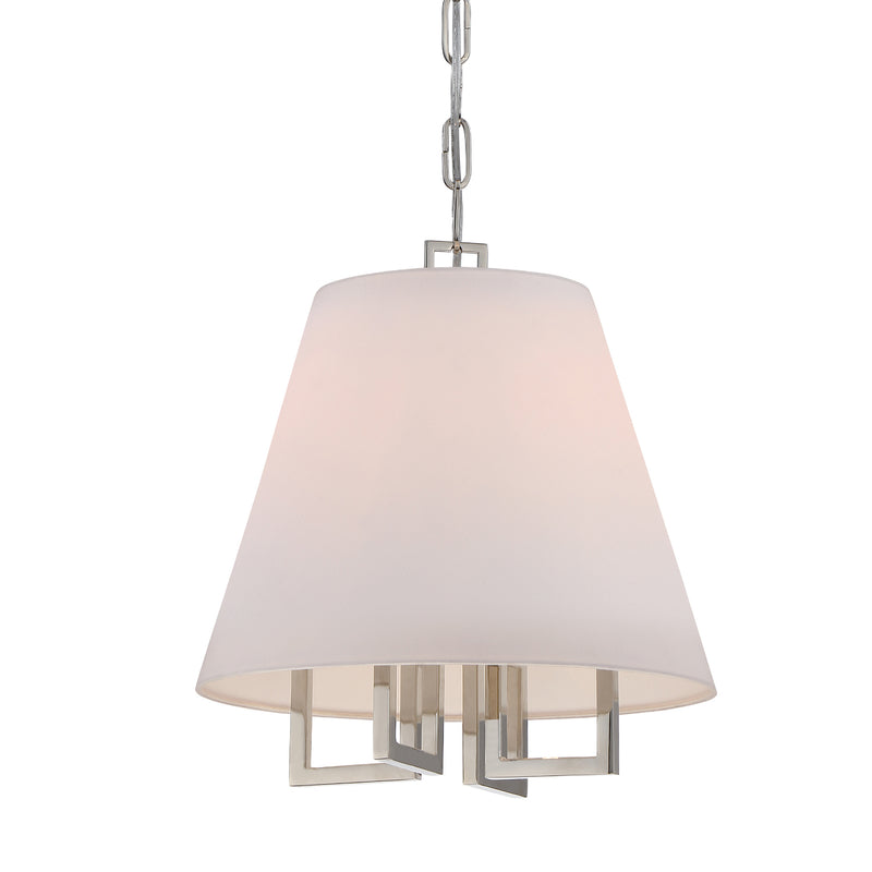 Crystorama 2254-PN Four Light Mini Chandelier, Polished Nickel