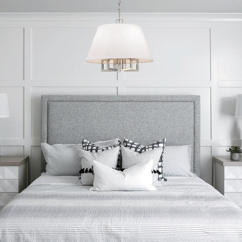 Crystorama 2255-PN Five Light Mini Chandelier, Polished Nickel