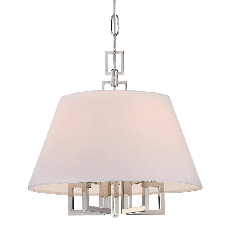Crystorama 2255-PN Five Light Mini Chandelier, Polished Nickel