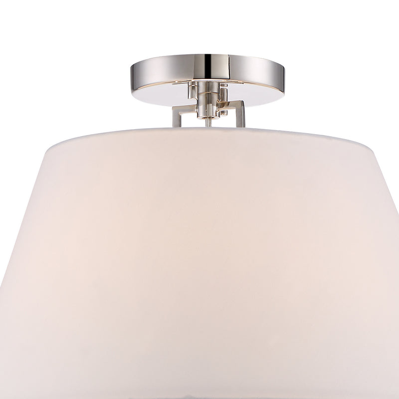 Crystorama 2255-PN_CEILING Five Light Semi Flush Mount, Polished Nickel