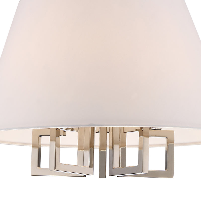 Crystorama 2255-PN_CEILING Five Light Semi Flush Mount, Polished Nickel