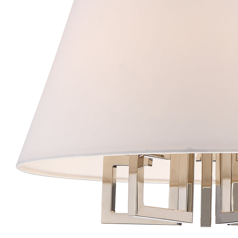 Crystorama 2255-PN_CEILING Five Light Semi Flush Mount, Polished Nickel