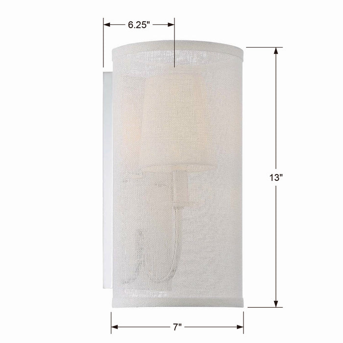 Crystorama 2291-PN One Light Wall Sconce, Polished Nickel