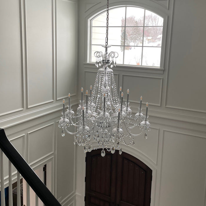 Crystorama 5028-CH-CL-MWP 16 Light Chandelier, Polished Chrome