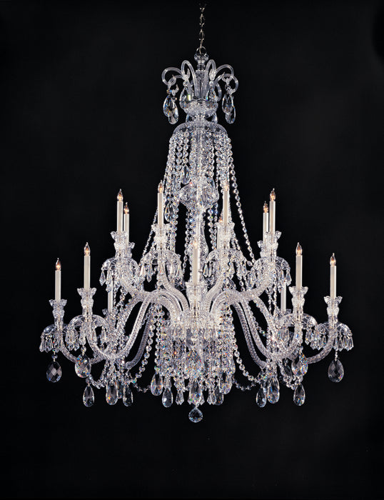 Crystorama 5028-CH-CL-MWP 16 Light Chandelier, Polished Chrome