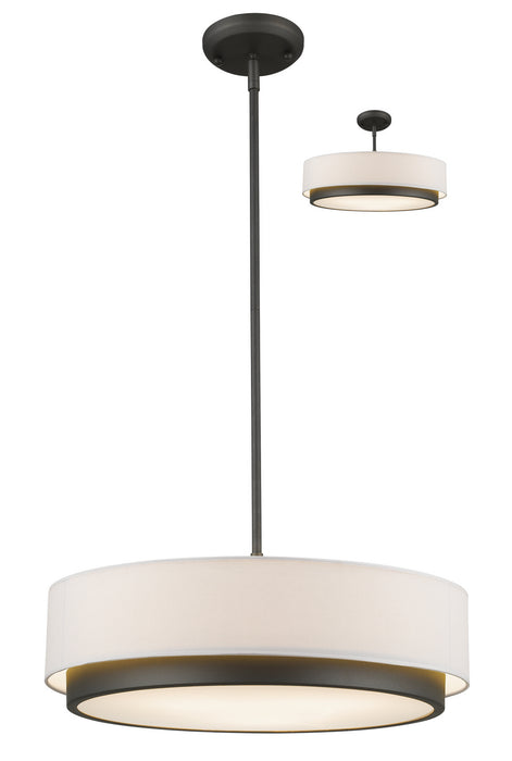 Z-Lite 196-22 Three Light Pendant, Factory Bronze