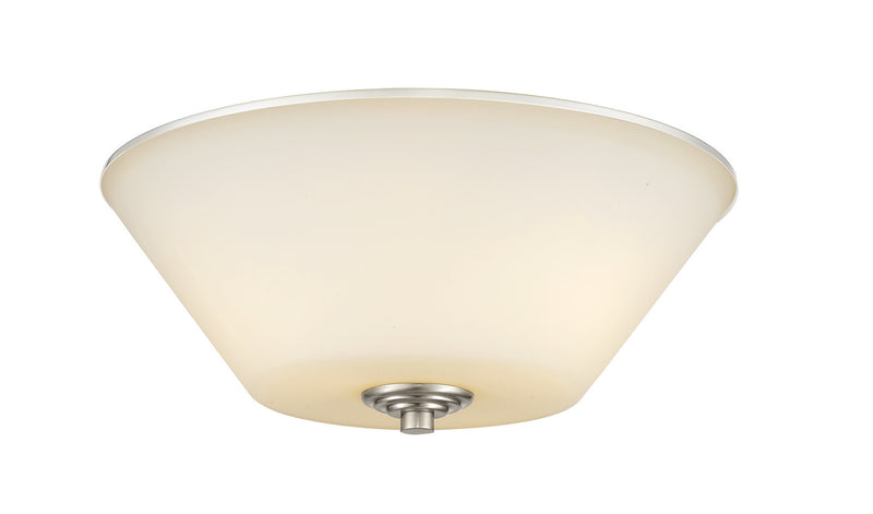 Z-Lite 432F3-BN Three Light Flush Mount, Brushed Nickel