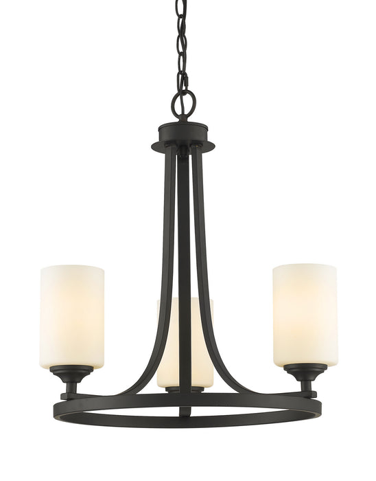 Z-Lite 435-3BRZ Three Light Chandelier, Bronze