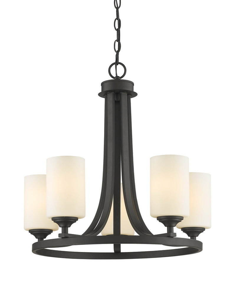 Z-Lite 435-5BRZ Five Light Chandelier, Bronze