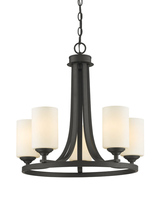 Z-Lite 435-5BRZ Five Light Chandelier, Bronze