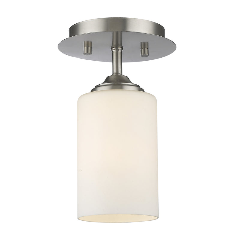 Z-Lite 435F1-BN One Light Flush Mount, Brushed Nickel
