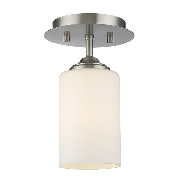 Z-Lite 435F1-BN One Light Flush Mount, Brushed Nickel