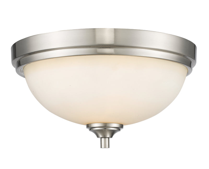 Z-Lite 435F2-BN Two Light Flush Mount, Brushed Nickel