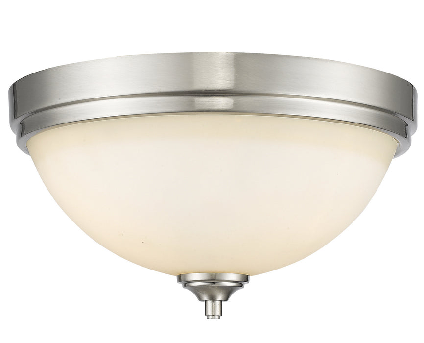 Z-Lite 435F3-BN Three Light Flush Mount, Brushed Nickel