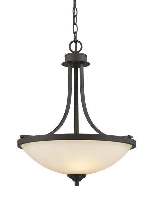 Z-Lite 435P-BRZ Three Light Pendant, Bronze
