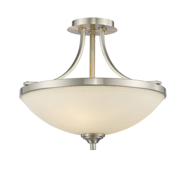 Z-Lite 435SF-BN Three Light Semi Flush Mount, Brushed Nickel