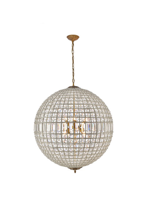 Elegant Lighting 1205G36FG/RC Eight Light Chandelier, French Gold