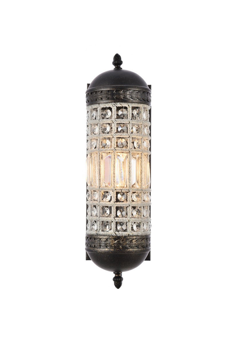 Elegant Lighting 1205W5DB/RC One Light Wall Sconce, Dark Bronze