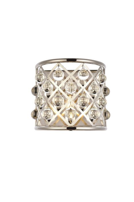 Elegant Lighting 1213W11PN/RC One Light Wall Sconce, Polished Nickel