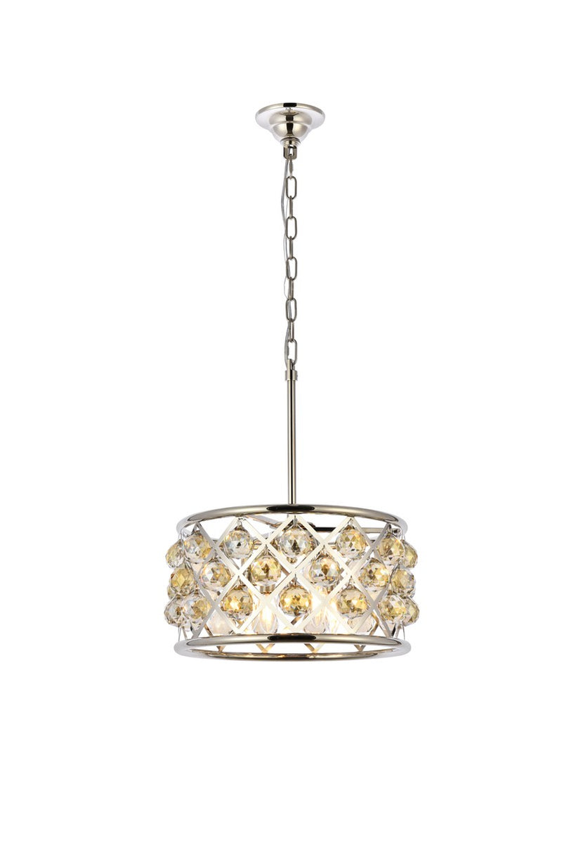 Elegant Lighting 1214D16PN-GT/RC Four Light Pendant, Polished Nickel