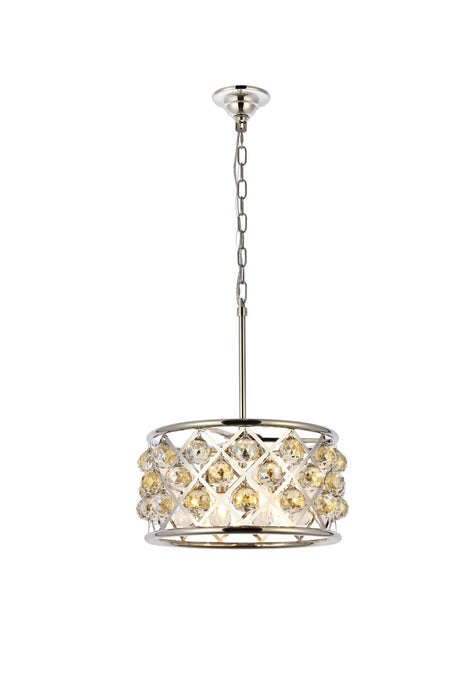 Elegant Lighting 1214D16PN-GT/RC Four Light Pendant, Polished Nickel