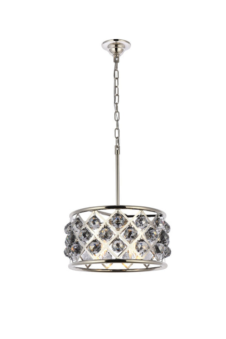 Elegant Lighting 1214D16PN-SS/RC Four Light Pendant, Polished Nickel