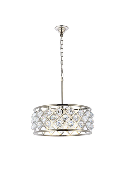 Elegant Lighting 1214D20PN/RC Five Light Chandelier, Polished Nickel