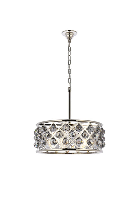 Elegant Lighting 1214D20PN-SS/RC Five Light Chandelier, Polished Nickel