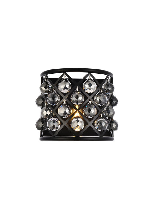 Elegant Lighting 1214W11MB-SS/RC One Light Wall Sconce, Matte Black