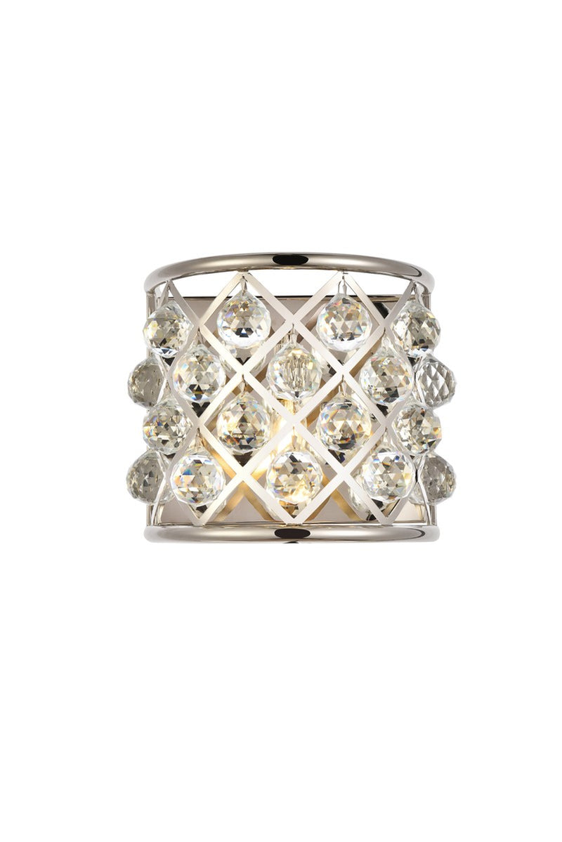 Elegant Lighting 1214W11PN/RC One Light Wall Sconce, Polished Nickel