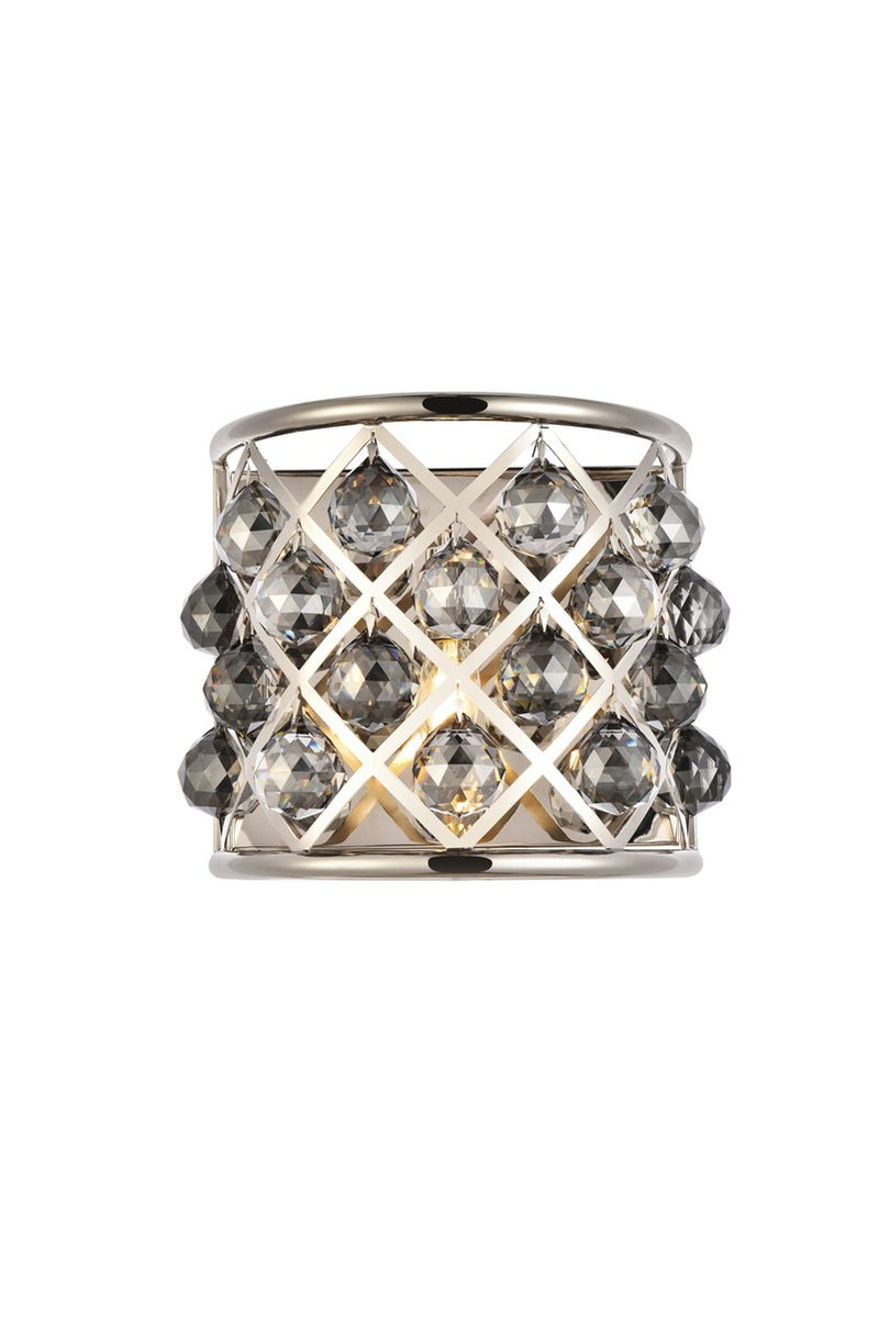 Elegant Lighting 1214W11PN-SS/RC One Light Wall Sconce, Polished Nickel