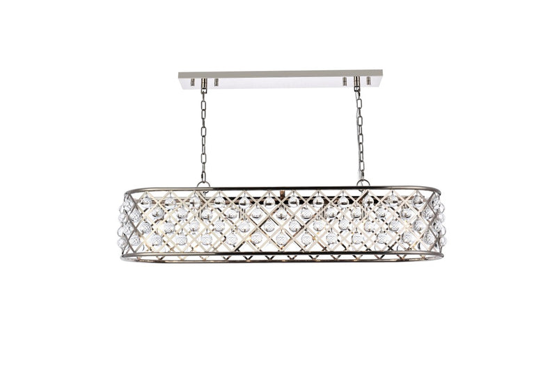 Elegant Lighting 1215G50PN/RC Seven Light Chandelier, Polished Nickel