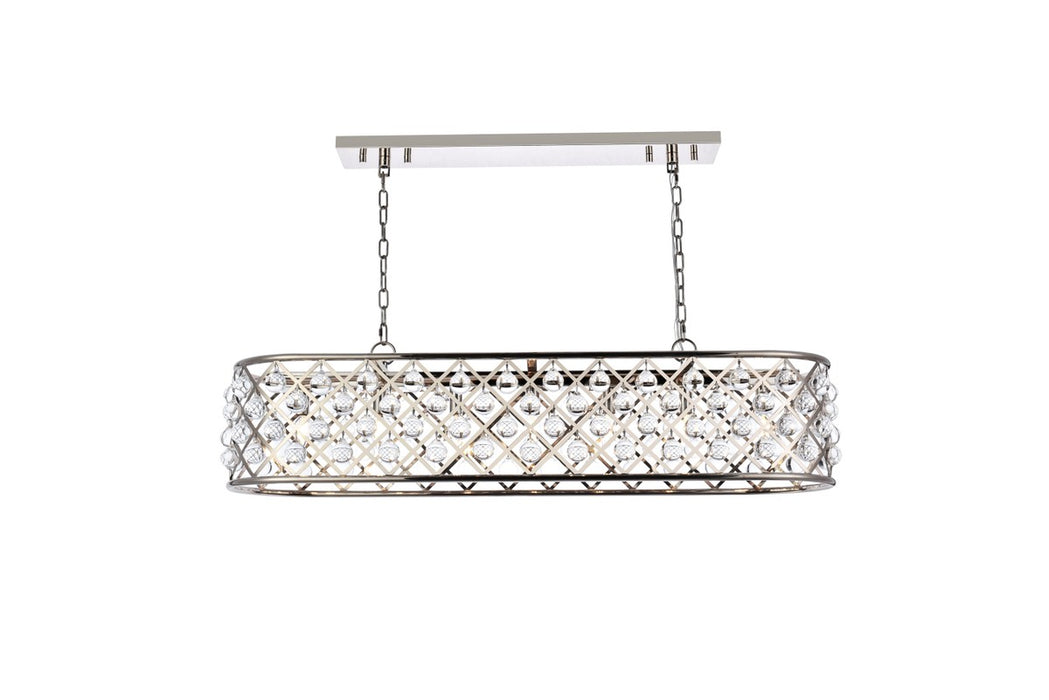 Elegant Lighting 1215G50PN/RC Seven Light Chandelier, Polished Nickel