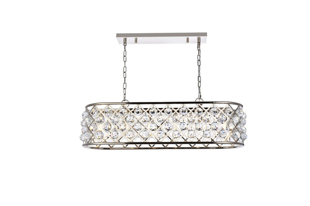 Elegant Lighting 1216G40PN/RC Six Light Chandelier, Polished Nickel