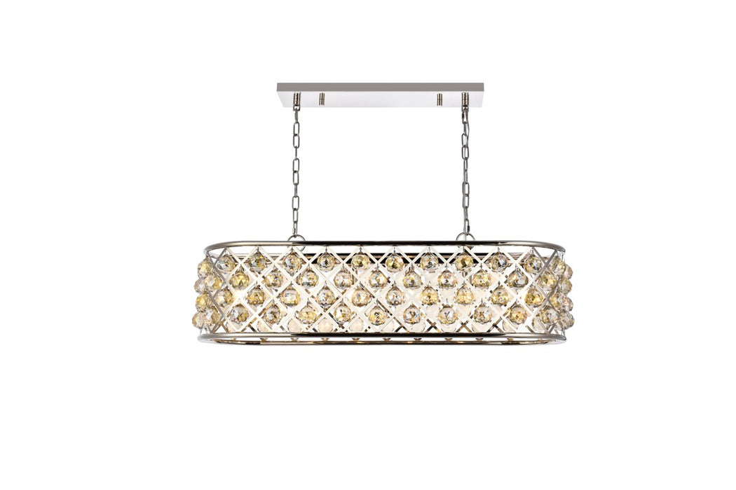 Elegant Lighting 1216G40PN-GT/RC Six Light Chandelier, Polished Nickel