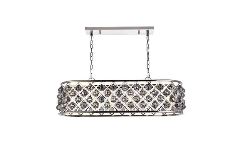 Elegant Lighting 1216G40PN-SS/RC Six Light Chandelier, Polished Nickel