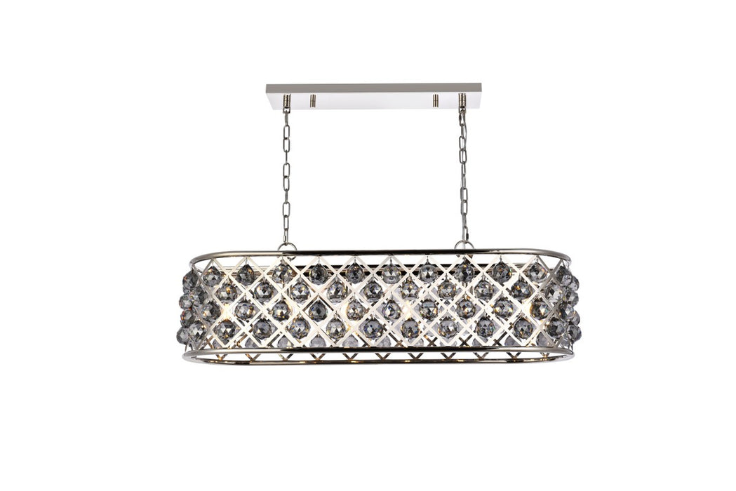 Elegant Lighting 1216G40PN-SS/RC Six Light Chandelier, Polished Nickel