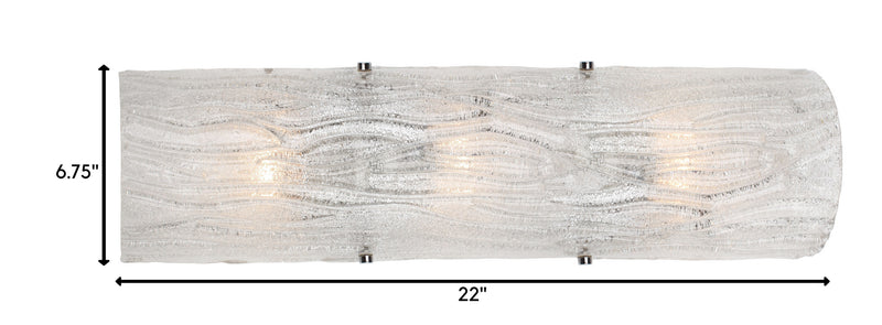 Varaluz AC1105 Three Light Wall Sconce, Chrome
