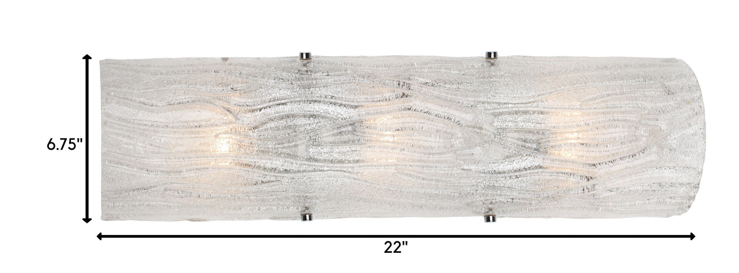 Varaluz AC1105 Three Light Wall Sconce, Chrome