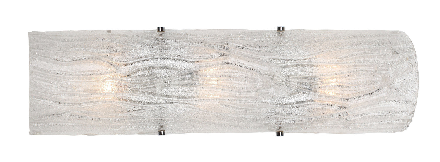 Varaluz AC1105 Three Light Wall Sconce, Chrome