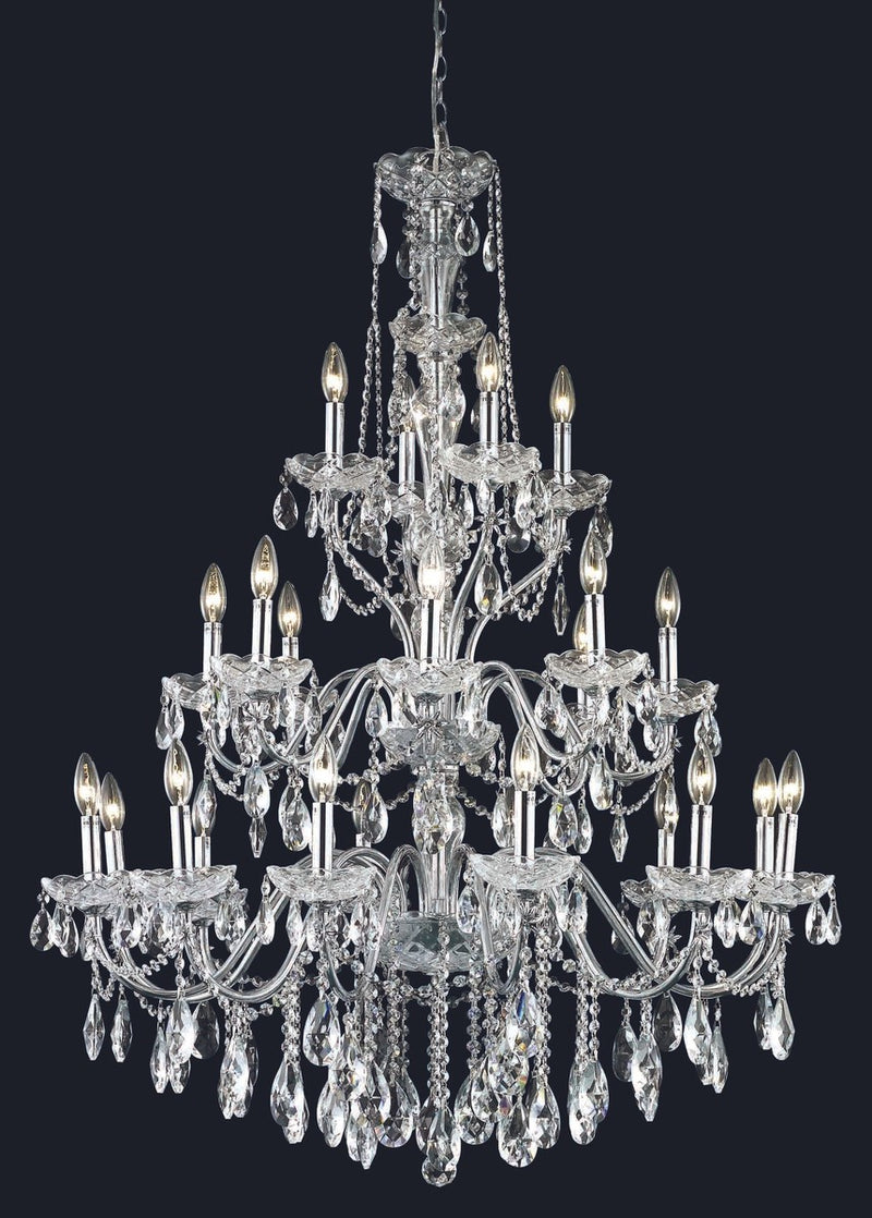 Elegant Lighting 2016G36C/RC 24 Light Chandelier, Chrome