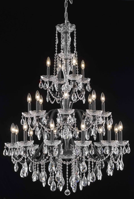 Elegant Lighting 2016G36DB/RC 24 Light Chandelier, Dark Bronze