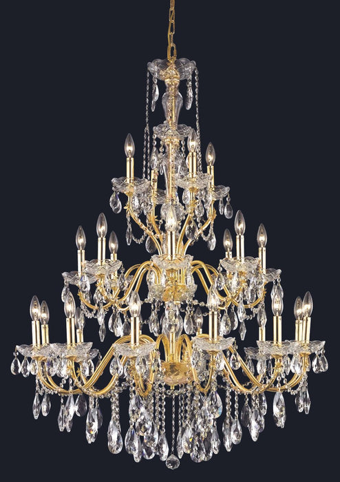Elegant Lighting 2016G36G/RC 24 Light Chandelier, Gold